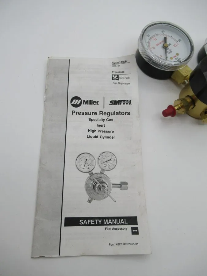 Трубопроводная арматура Miller Pressure Gas Regulator OM-263230B PSI 3000; Argon