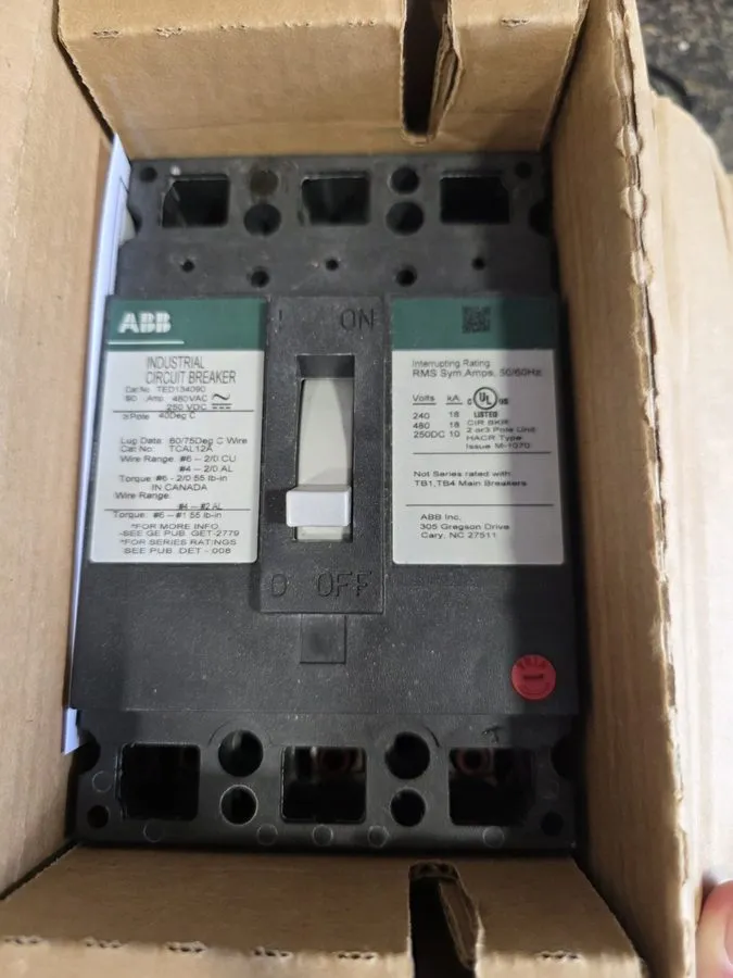 Автоматический выключатель TED134090 General Electric 90A 480V 3P Circuit Breake