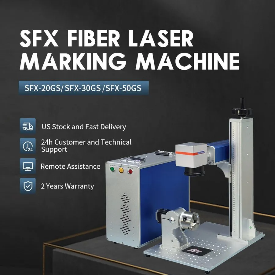 Полиграфическое оборудование SFX 30W Fiber Laser Marking Machine Engraving Metal