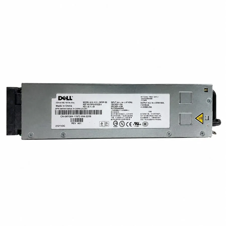 Блок питания Dell PowerEdge 1950 670 Watt Switching Power Supply HY105 D670P-S0