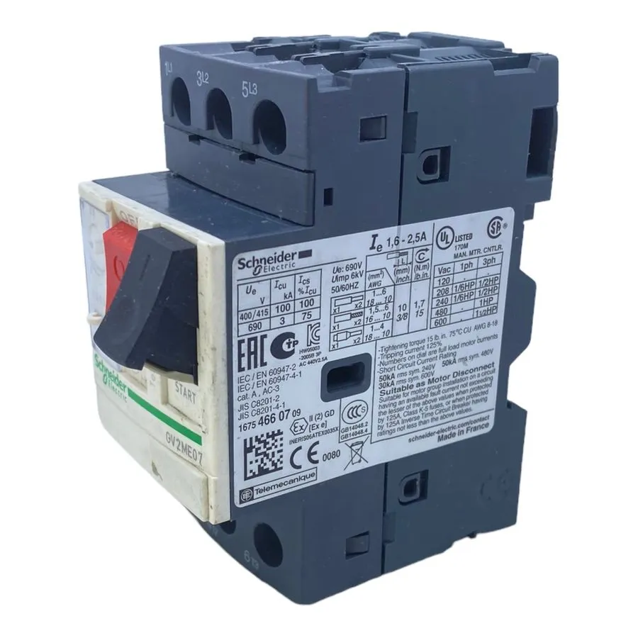 Автоматический выключатель Schneider GV2ME07 Circuit breaker-thermal-magnetic 1.