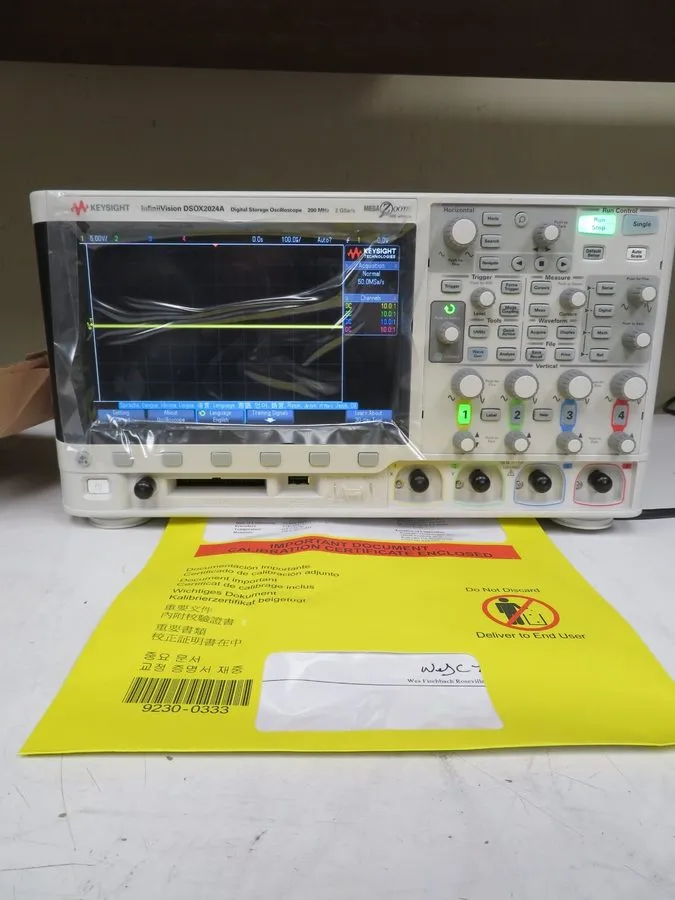 Осциллограф Keysight InfiniiVision DSO-X 2024A 200MHz 4Ch DSO BW20,EDK, DVM,RML
