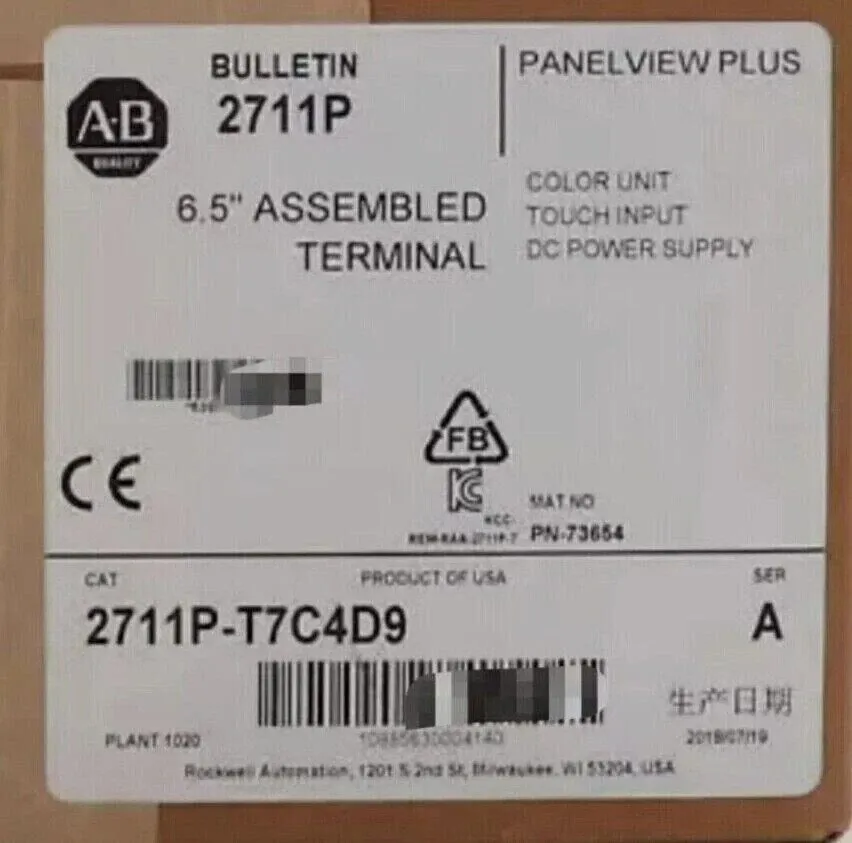 Панель оператора Allen Bradley 2711P-T7C4D9 PanelView Plus 6 700 Color/Touch 6.5