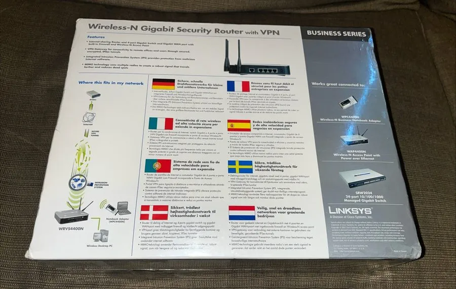 Маршрутизатор Cisco WRVS4400N 4-Port Gigabit Wireless N Router Business Series L