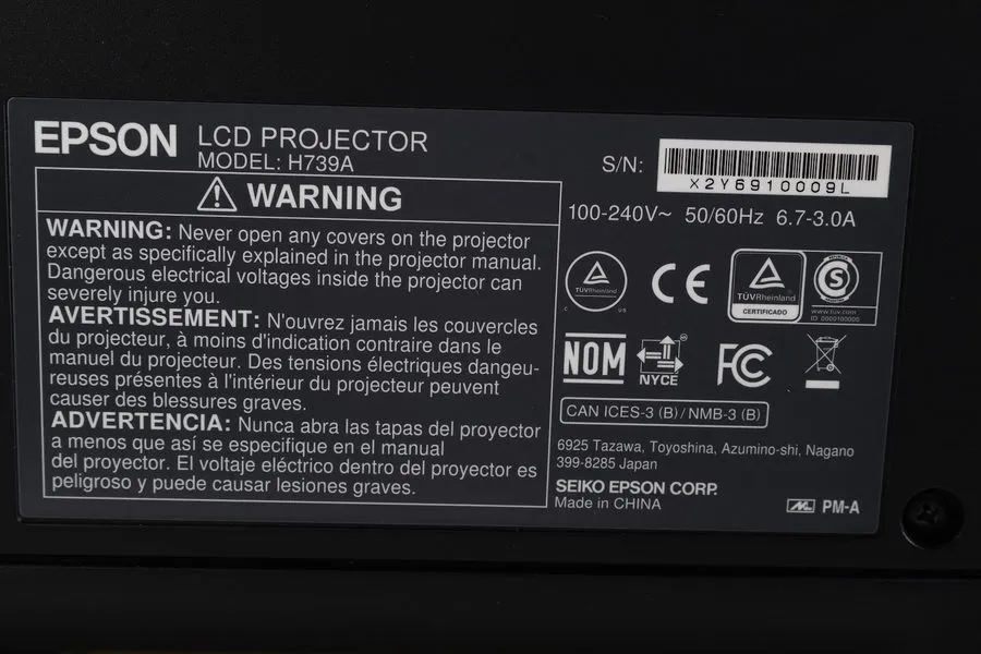 Проектор Epson L1405U Laser LCD Projector 8000 Lumen H739A 661 Projector 659 Las — фото лота 4