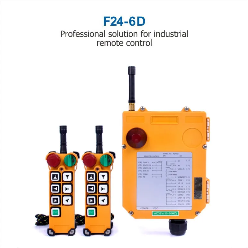 Таль Industrial Remote Control F24-6D Hoist Crane Lift Switch (2T+1R) AC/DC18~44