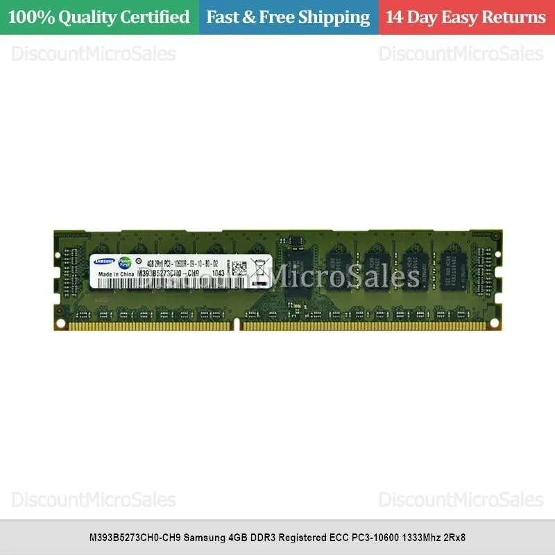 Модуль памяти Samsung M393B5273CH0-CH9 4GB PC3-10600R DDR3 Server Ram A794