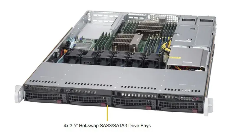 Сервер Supermicro SYS-6018R-WTRT 1U Server w/ X10DRW-IT, 750W Redundant PWS — фото лота 1