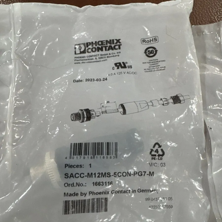 Датчик Phoenix SACC-M12MS-5CON-PG7-M M12 Connector 5 Position Male 1663116
