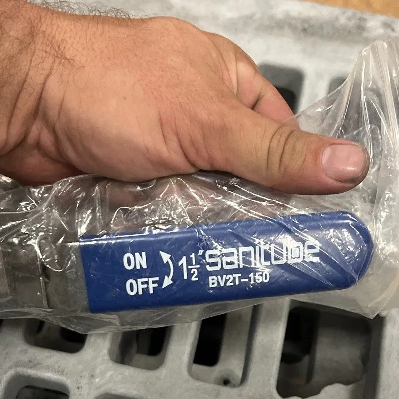 Клапан Sanitube 1 1/2in Stainless Manual Ball Valve NPT 150 WOG/WSP BV2T-150