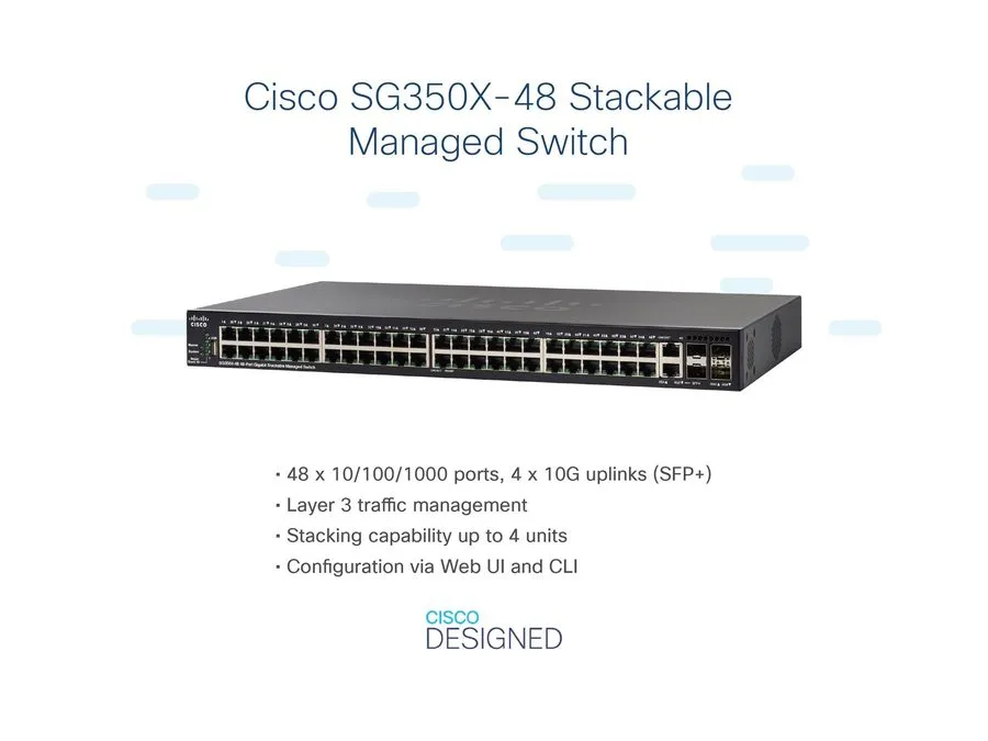 Коммутатор Cisco SG350X-48-K9-UK Switch