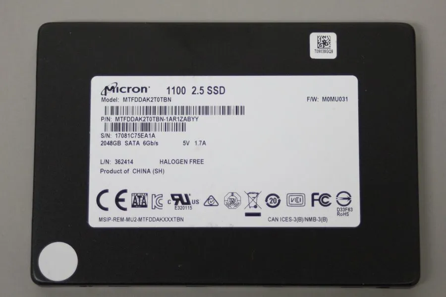 SSD-накопитель Micron 1100 2TB 2.5" SATA III Solid State Drive SSD MTFDDAK2T0TBN