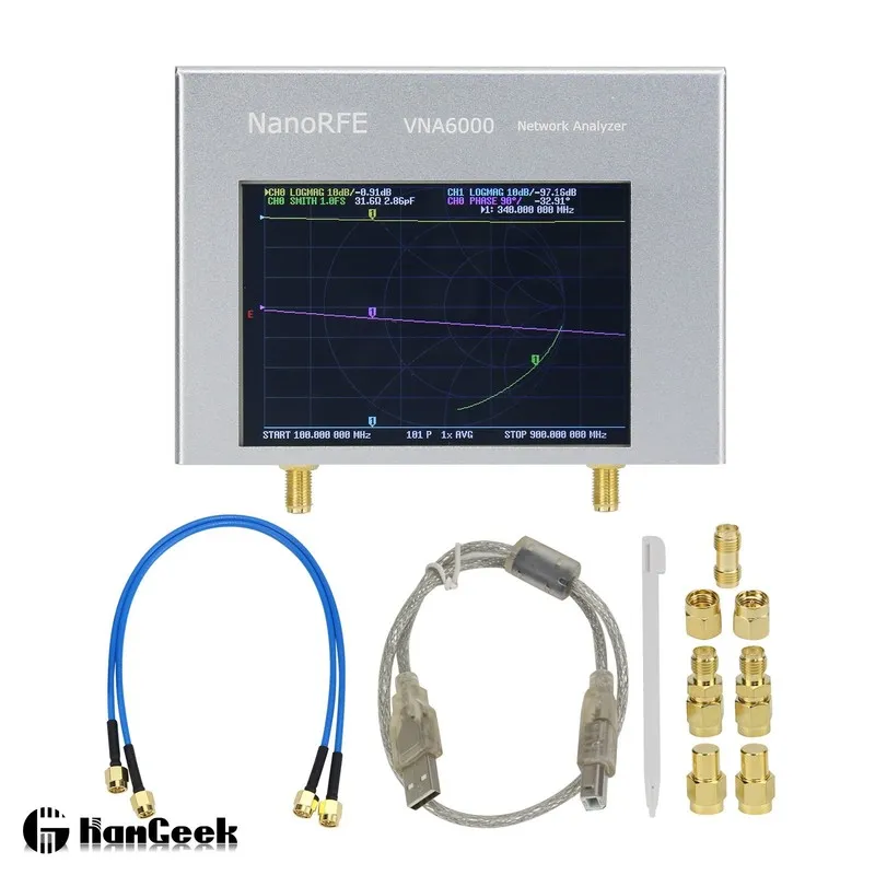 Анализатор цепей VNA6000-B Two Port 6GHz Portable Vector Network Analyzer 110dB