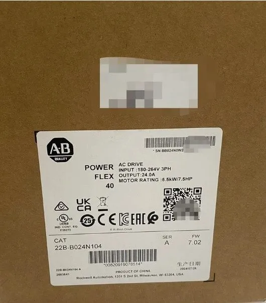 Частотный преобразователь Allen Bradley 22B-B024N104 PowerFlex 40- 5.5 kW (7.5 H