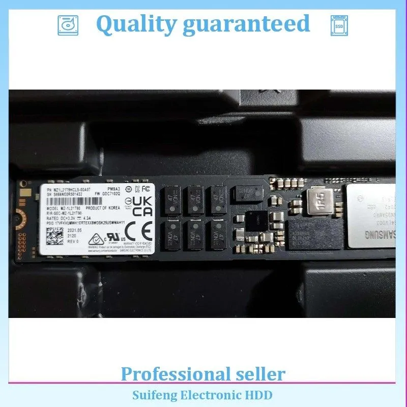 SSD-накопитель Samsung PM9A3 1.92TB M.2 SSD 22110 NVME PCIe 4.0 X4 MZ1L21T9HCLS-