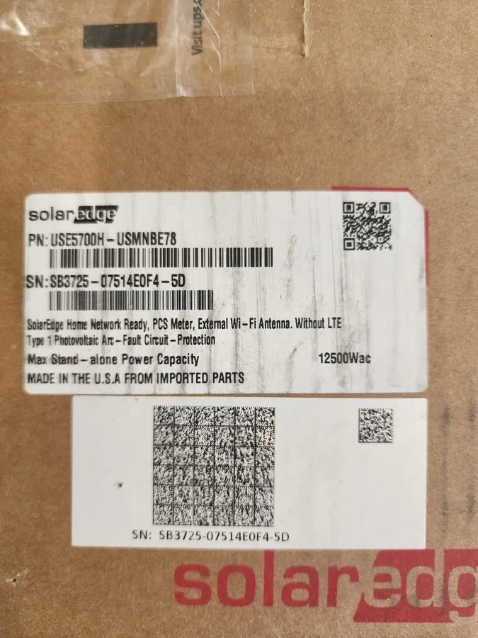 Инвертор SolarEdge SE5700H-USMNUBL75 Home Hub Inverter 5.7KW — фото лота 1