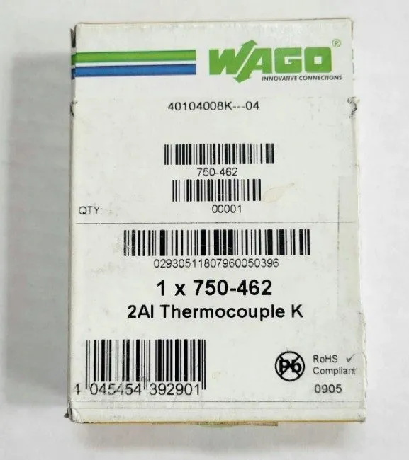 Модуль ввода-вывода WAGO 750-462 2-Channel Thermocouple Analog Input Module 24V