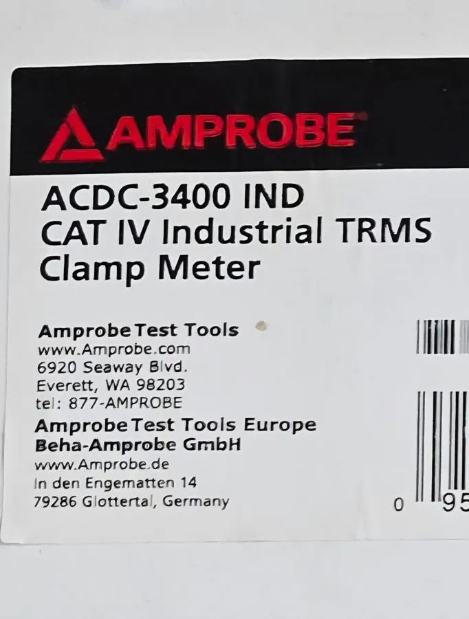 Тестер Amprobe ACDC-3400 IND TRMS AC/DC Clamp Meter, 750VAC/1000VDC/1000A