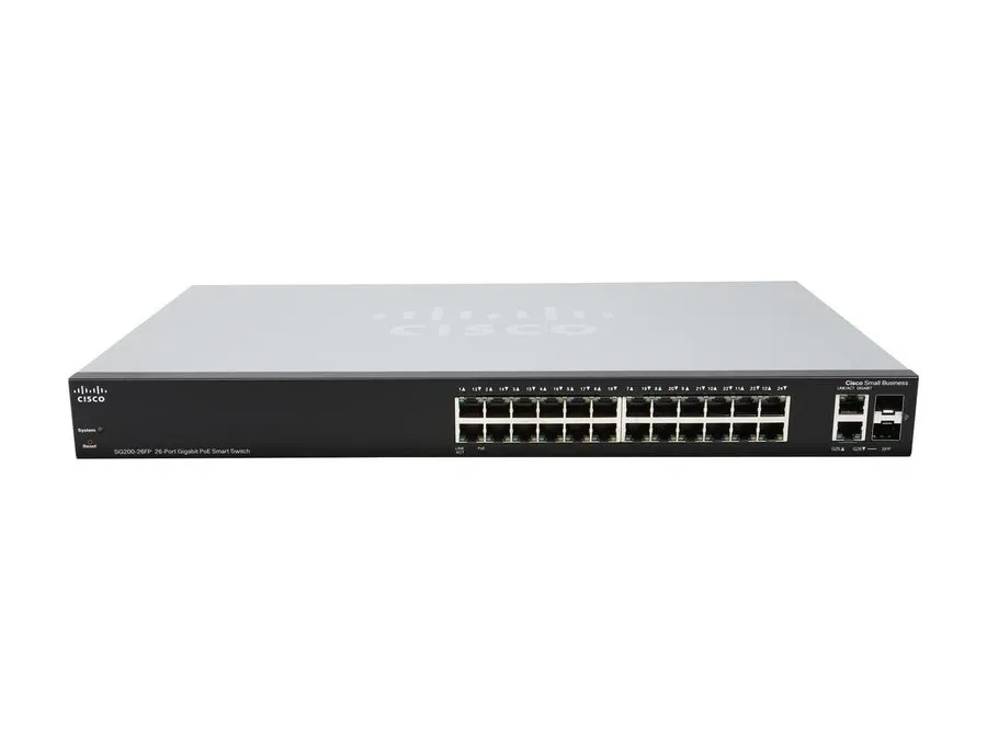 Коммутатор Cisco SF200-24P 24-Port 10/100 PoE Smart Managed Rackmount Switch