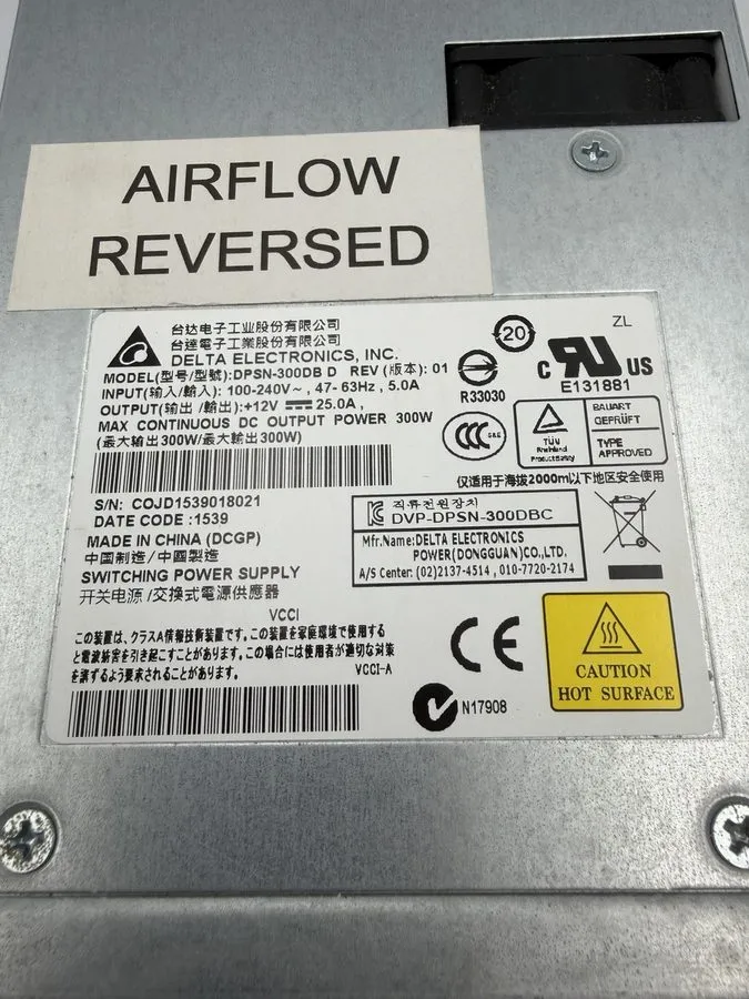 Блок питания Delta DPSN-300DB 300W Server Power Supply 1U Hot Swap Supermicro PS — фото лота 1