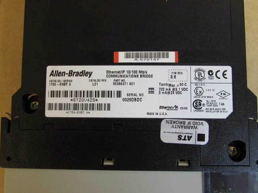 Коммуникационный модуль Allen Bradley 1756-ENBT A Ethernet/IP 10/100 Mb/s Commun