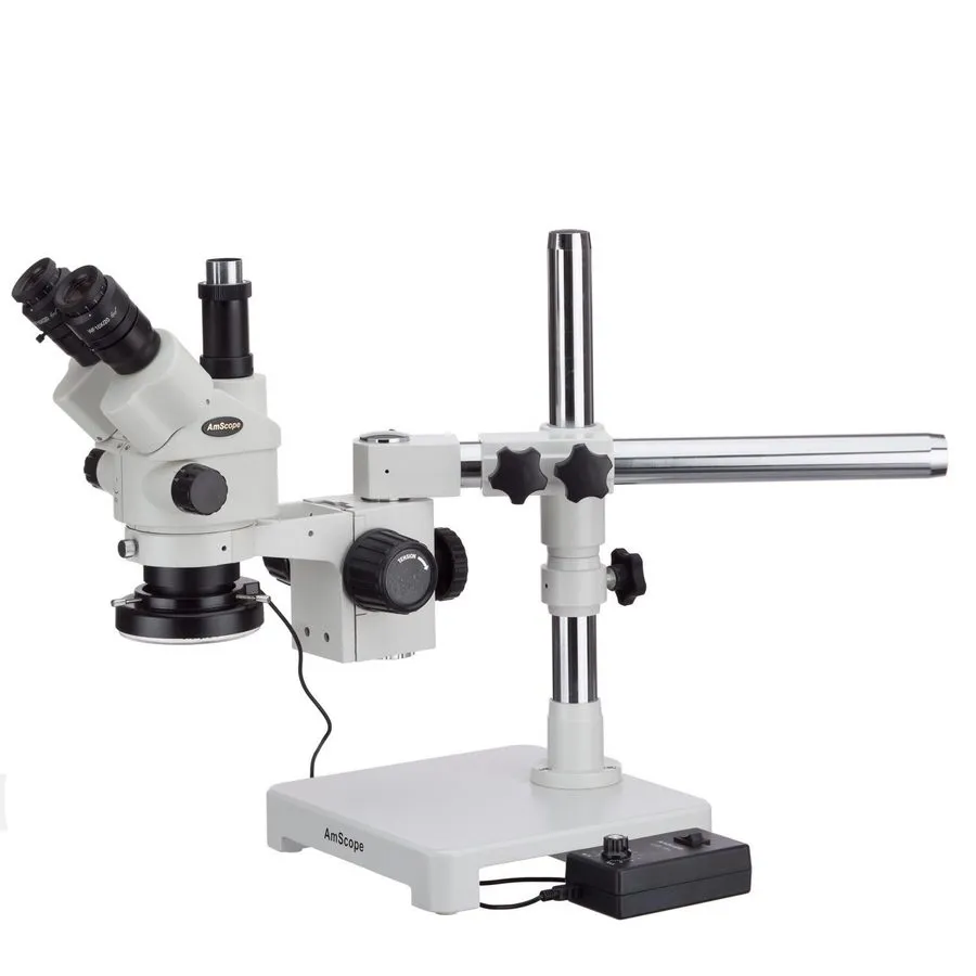 Микроскоп 3.5X-45X Simul-Focal Stereo Zoom Microscope + 30W Dual LED Light + 1.3