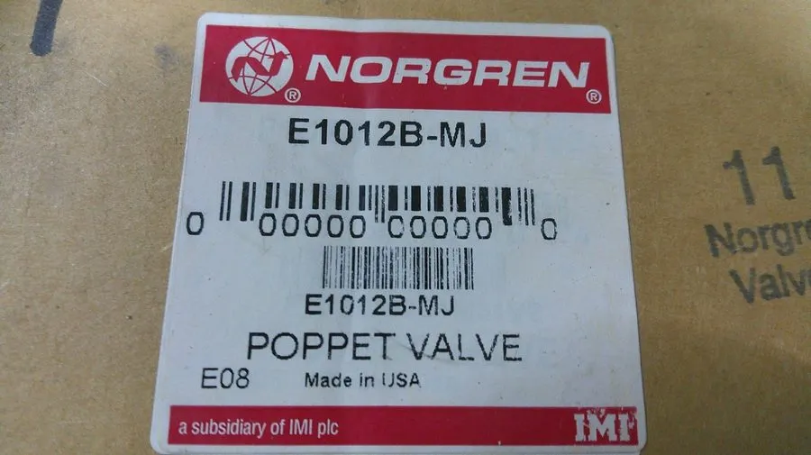 Пневмоклапан NORGREN E1012B-MJ PNEUMATIC VALVE Poppet Valve 1/4"