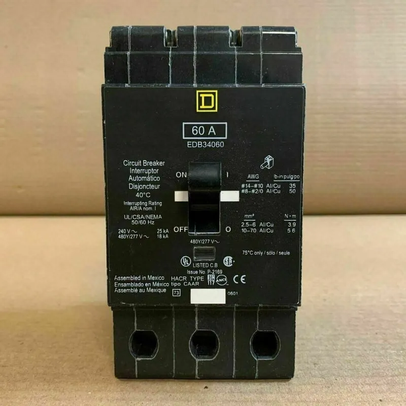 Автоматический выключатель Square D EDB34060 Circuit Breaker 60A 3-Pole 480V AC