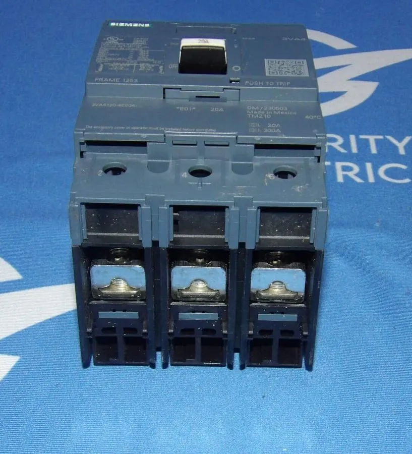 Автоматический выключатель Siemens 3VA4120-4ED34-0AA0 3p 20a Circuit Breaker Fra