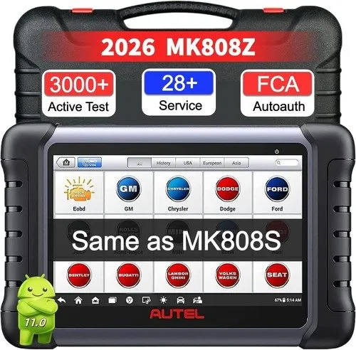 Диагностический сканер AUTEL MK808Z Auto OBD2 Scanner Bidirectional Active Test 