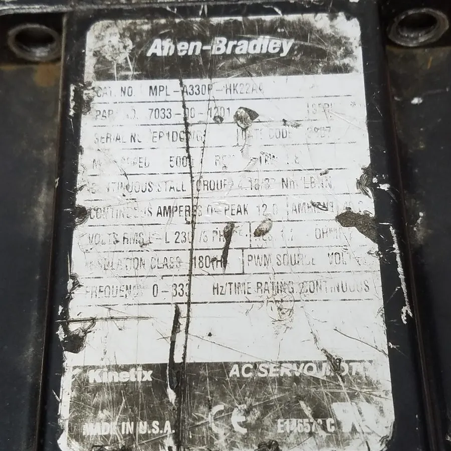 Серводвигатель Allen Bradley MPL-A330P-HK22AA Kinetix Brushless Servo Motor 230V