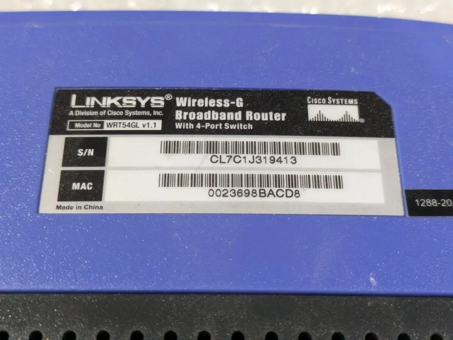 Маршрутизатор Cisco Linksys Wireless-G Broadband Router WRT54GL