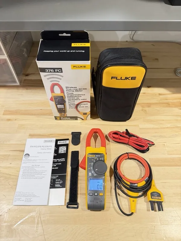 Тестер Fluke Networks 376FC True RMS Clamp Meter With iFlex — фото лота 1