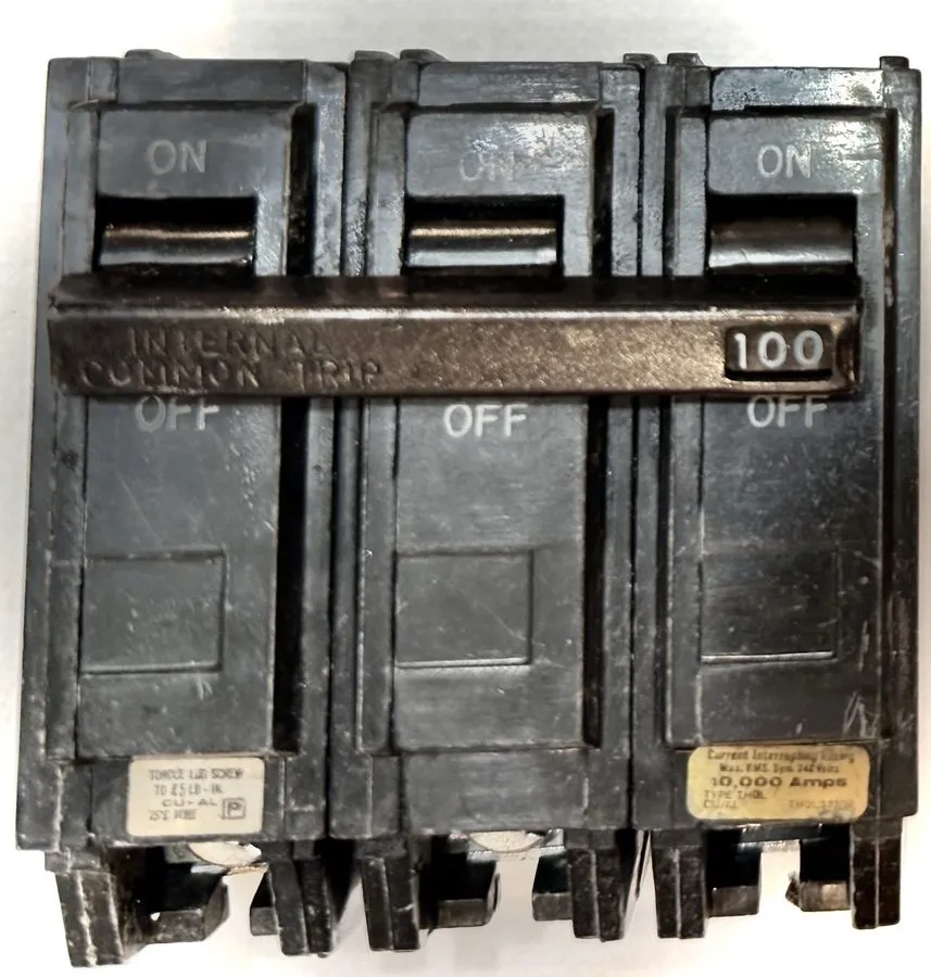 Автоматический выключатель GE THQL THQL32100 3 Pole 100 Amp 240V Breaker Push In