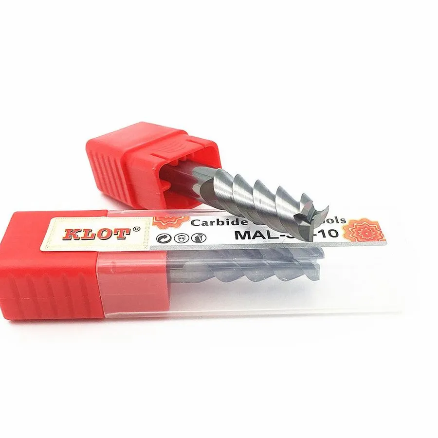 Режущий инструмент KLOT HRC55 Solid Carbide End Mill для Aluminum 1mm-4mm 3-Flut