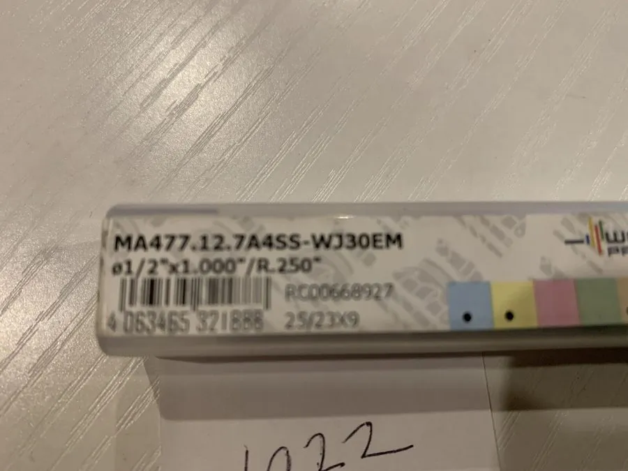 Режущий инструмент Walter Carbide 1/2" 4 Flute Ball Endmill MA477.12.7A4SS-WJ30E — фото лота 1