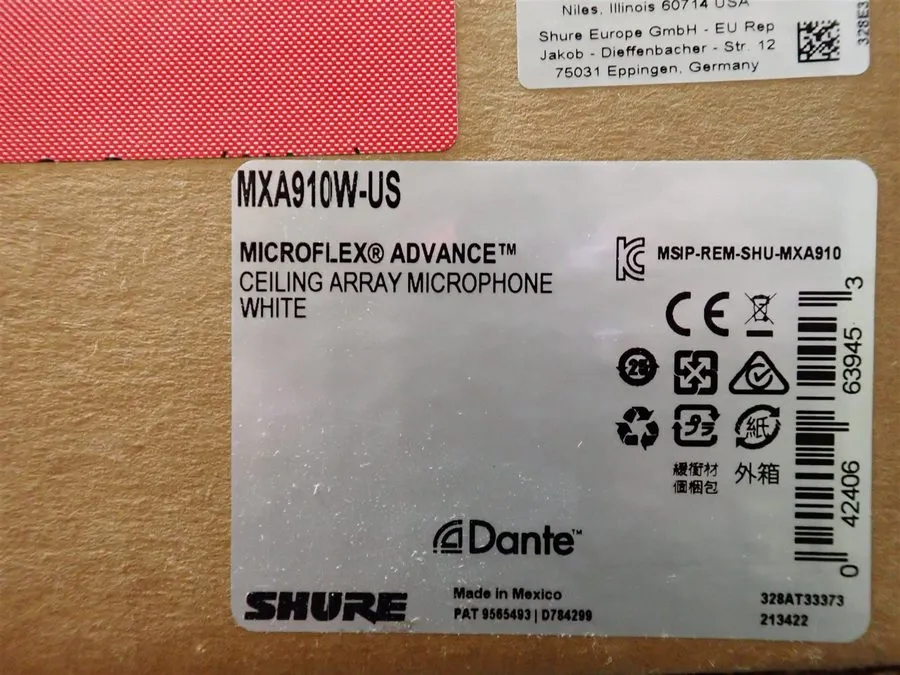Микрофон Shure MXA910W-US Microflex Advance Ceiling Array Microphone 24" White