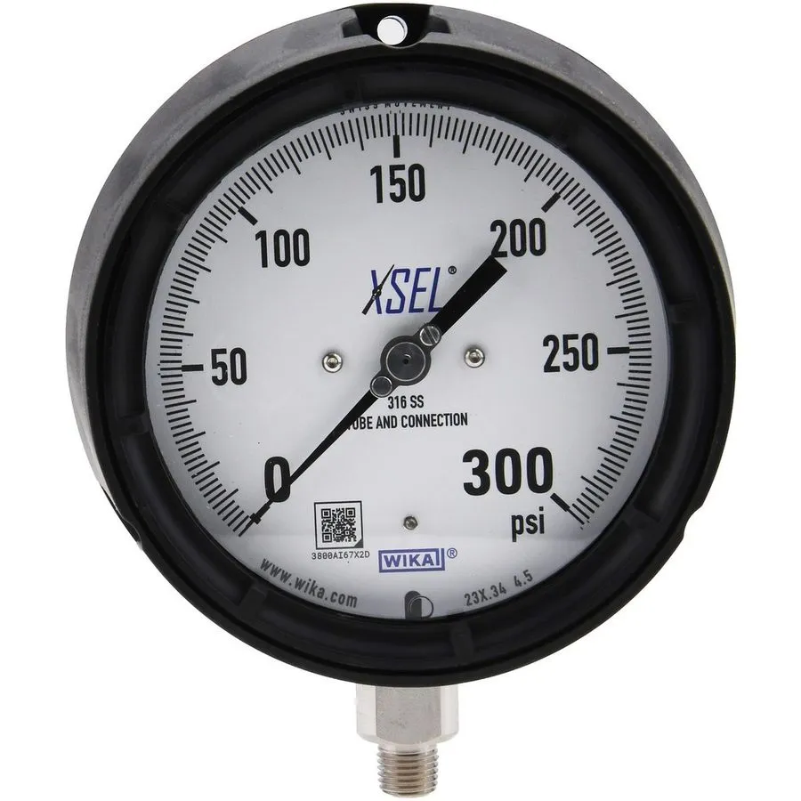 Трубопроводная арматура Wika, 9834613, Type 232.34 4.5" Pressure Gauge 300psi 1/