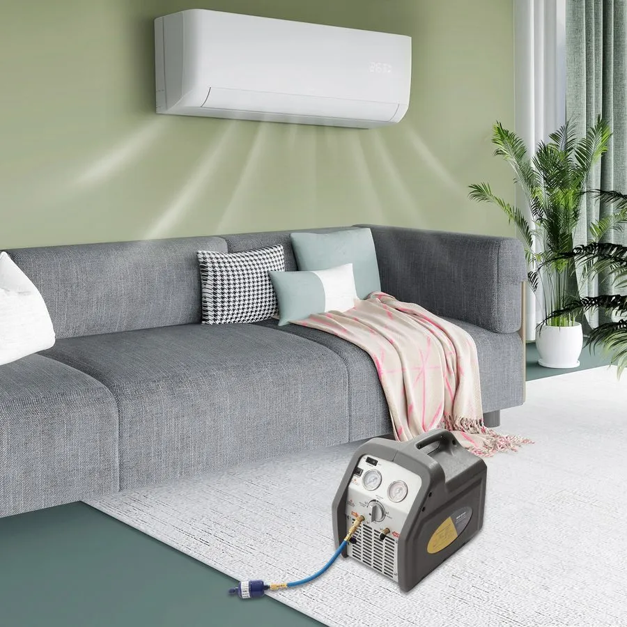 Станция обслуживания кондиционеров A/C Refrigerant Recovery Machine для hvac fre — фото лота 1