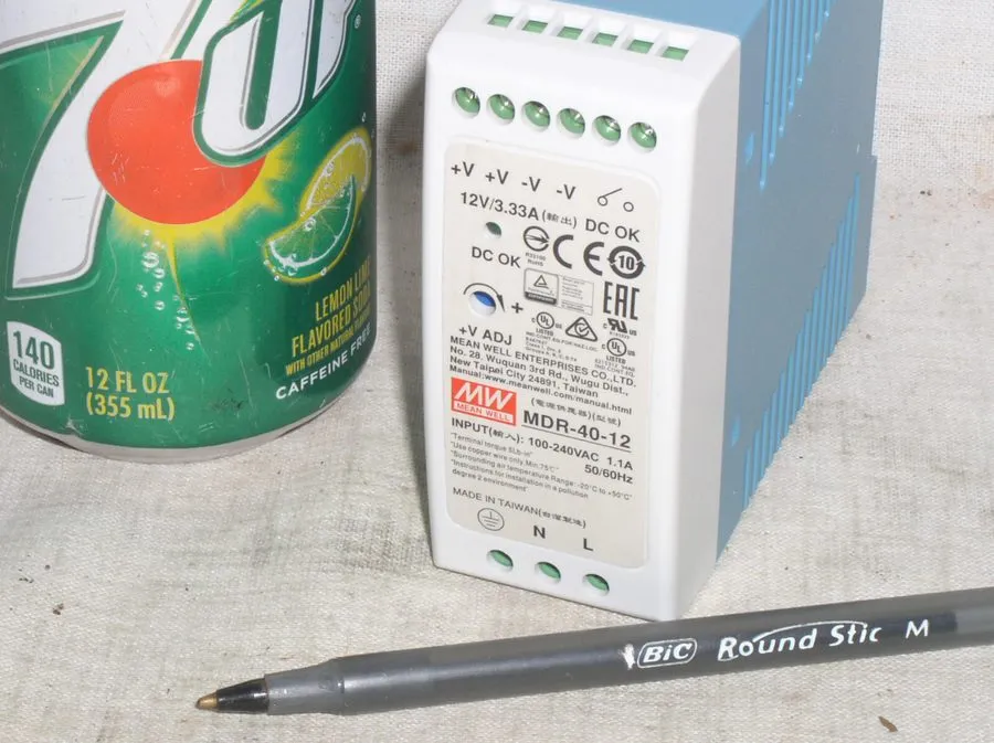 Блок питания Mean Well MDR-40-12 AC to DC Din Rail 100-240VAC 12V 40 Watt Power  — фото лота 1