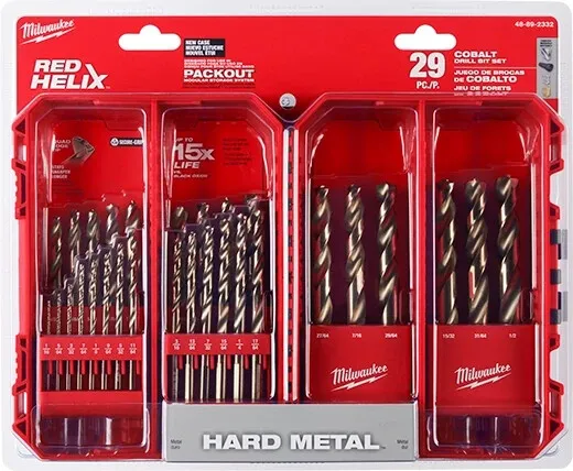 Режущий инструмент Milwaukee 48-89-2332 Cobalt Red Helix Drill Bit Set — фото лота 1