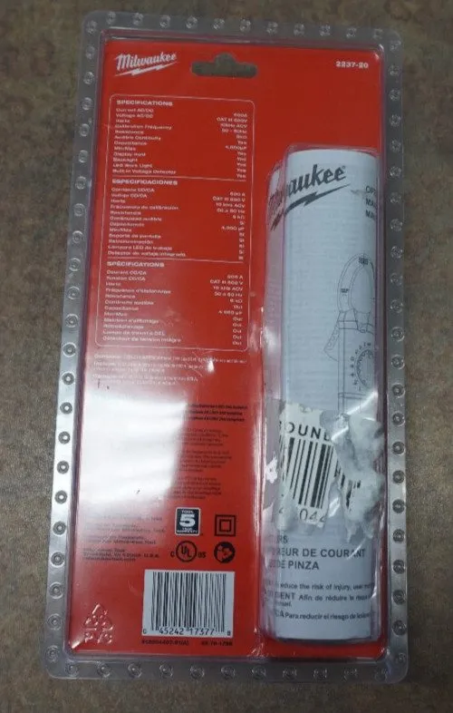 Тестер Milwaukee 2237-20 600V AC/DC Digital Clamp Meter HVAC/R