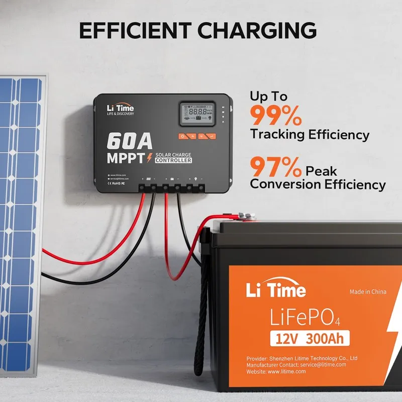Аккумулятор 3120W 60A MPPT Solar Panel Regulator Charge Controller 12V/24V/36/48