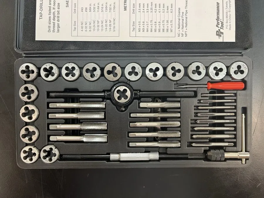 Режущий инструмент Performance Tool Master Metric Tap and Die Set M3 to M12 #W40