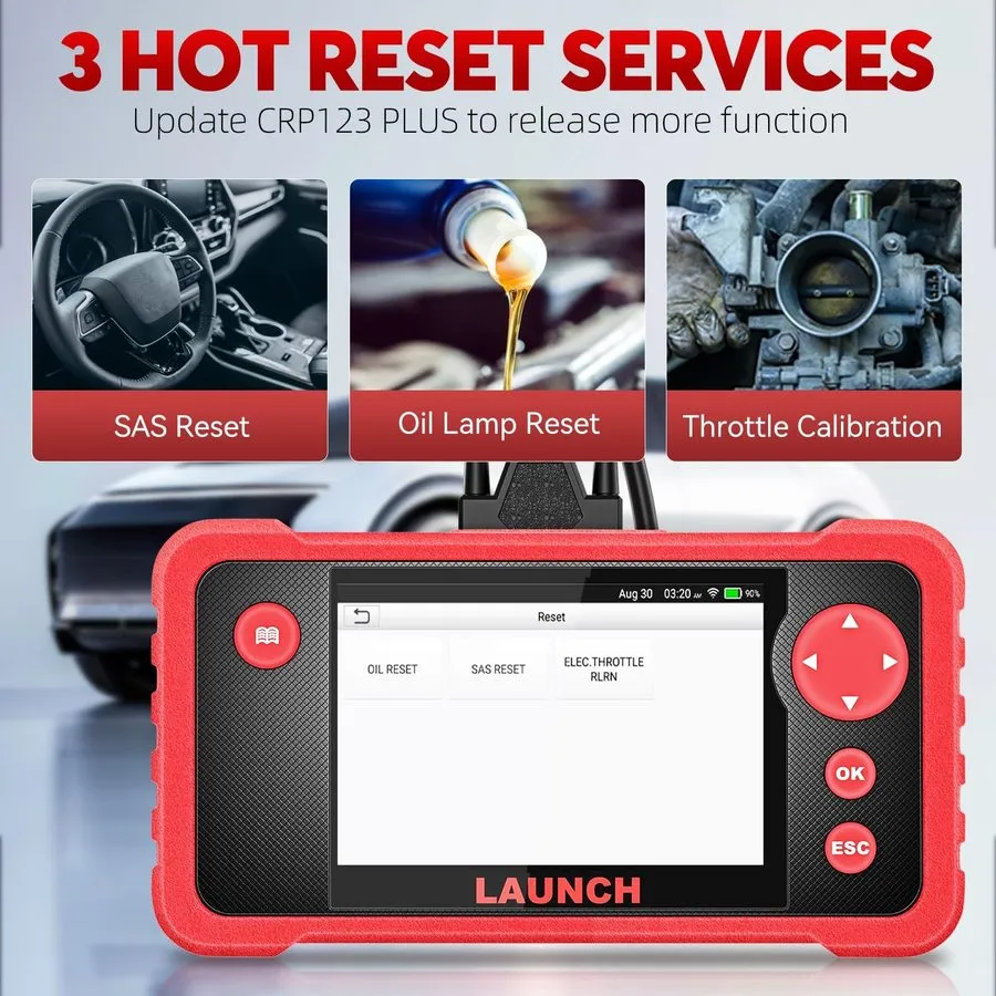 Диагностический сканер LAUNCH CRP123 Advanced OBD2 Scanner, 8 Reset Scan Tool Li — фото лота 1