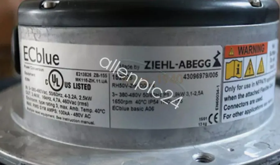 Вентилятор ZIEHL-ABEGG Centrifugal Fan RH50V-ZIK.DG.1R SHIPPING