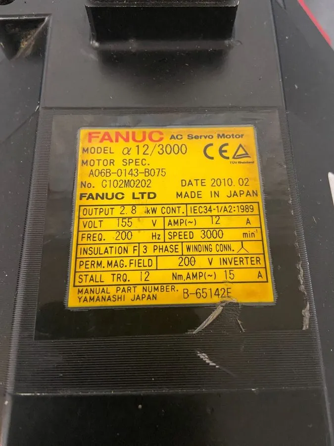 Серводвигатель FANUC A06B-0162-B175 AM6/3000 AC Servo Motor 6.0A 3000rpm 144V B-