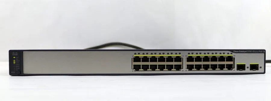 Коммутатор Cisco Catalyst WS-C3750V2-24PS-S 24 Port PoE Switch With Rackmounts