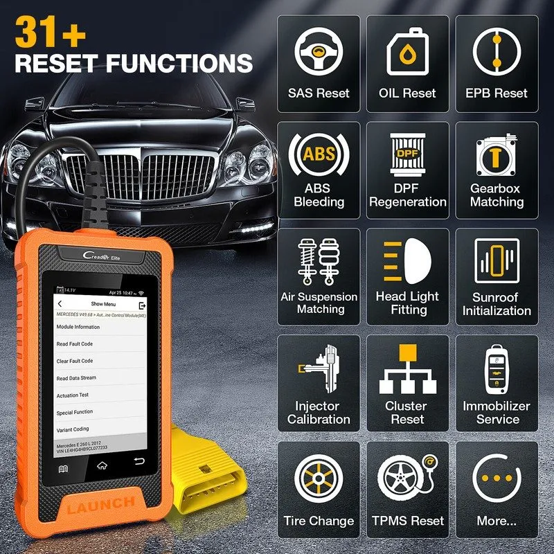 Диагностический сканер LAUNCH X431 Creader Elite fit для Benz Bidirectional Diag — фото лота 2