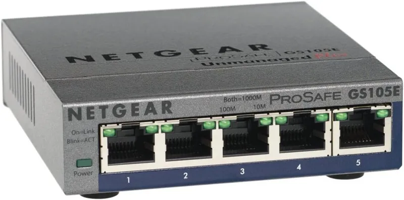 Коммутатор NETGEAR GS105E 5-Port Gigabit Smart Managed Plus Ethernet Switch